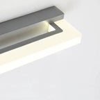 Applique murale LED moderne en acrylique noir à intensité variable pour salle de bain