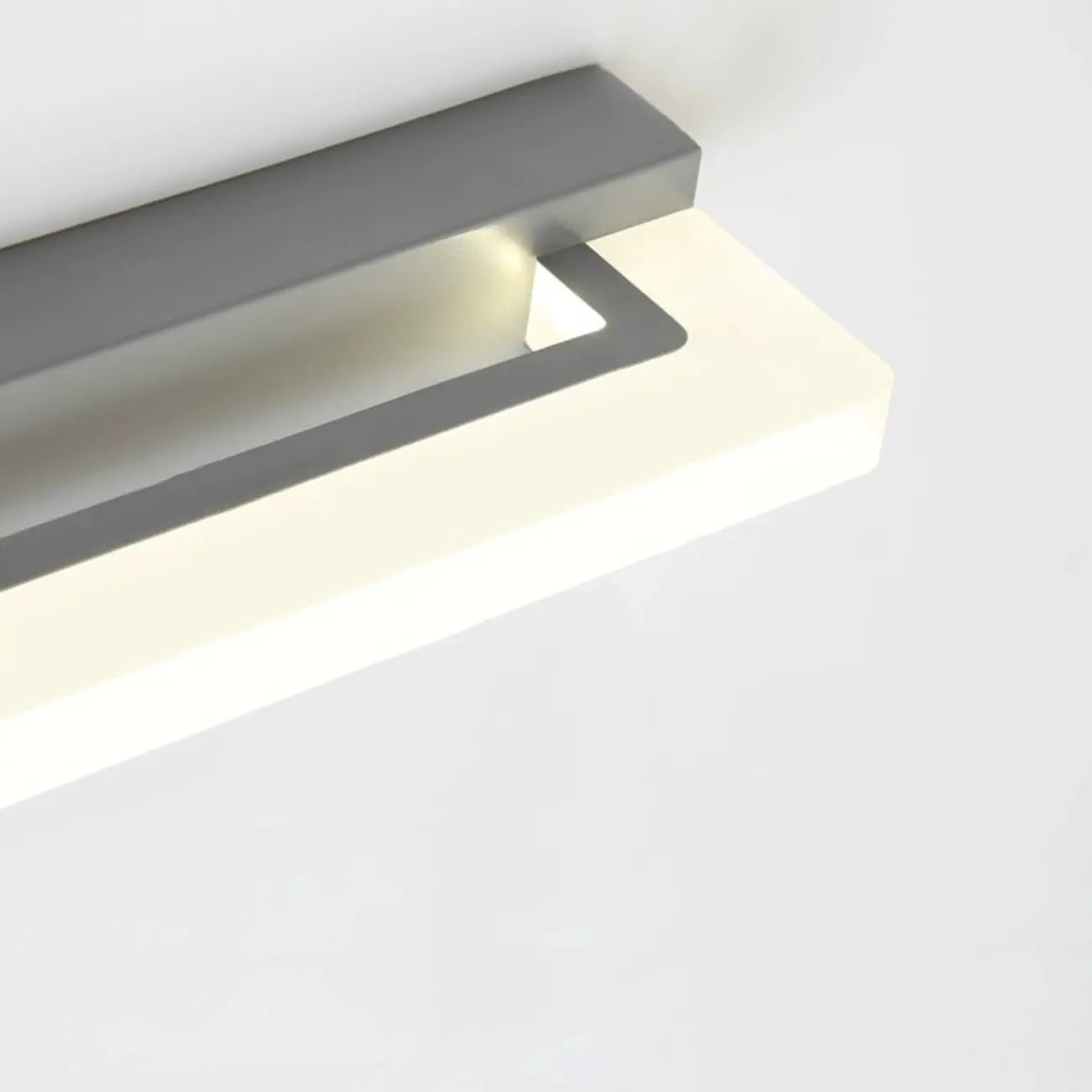 Applique murale LED moderne en acrylique noir à intensité variable pour salle de bain