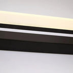 Applique murale LED moderne en acrylique noir à intensité variable pour salle de bain