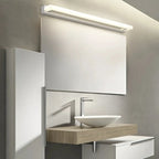 Applique murale LED moderne en acrylique noir à intensité variable pour salle de bain