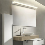 Applique murale LED moderne en acrylique noir à intensité variable pour salle de bain