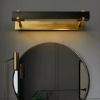 Applique murale carrée en métal noir avec support doré pour la décoration intérieure
