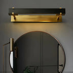 Applique murale carrée en métal noir avec support doré pour la décoration intérieure