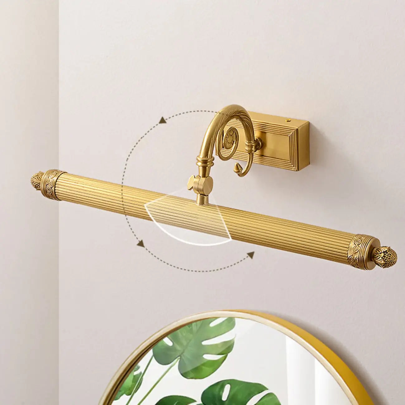 Bagno Golden Down Tube - Lampada da trucco a LED con luce calda