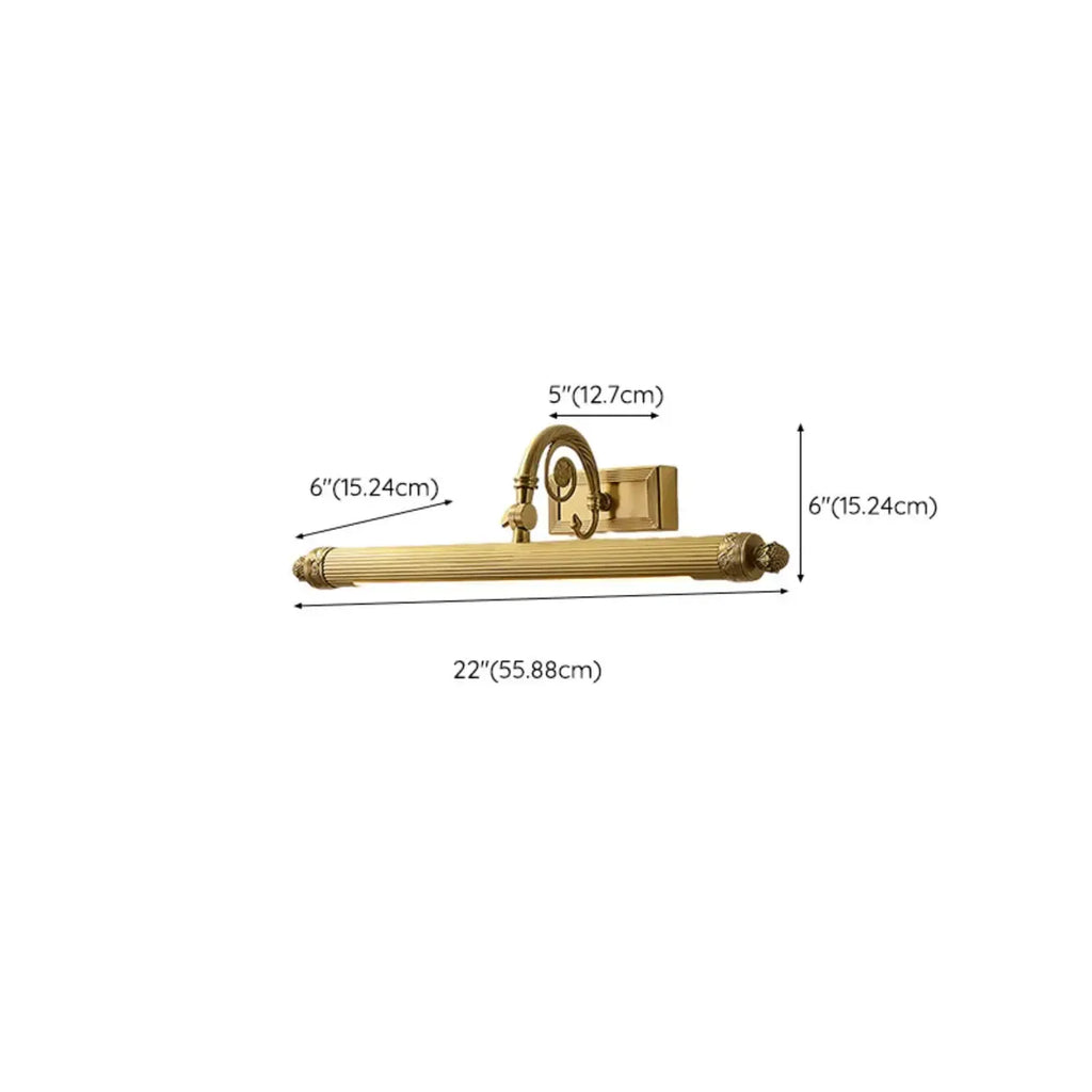 Bagno Golden Down Tube - Lampada da trucco a LED con luce calda