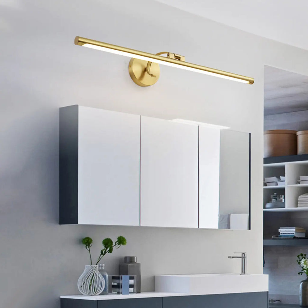 Applique a LED lineare moderna e arcuata color oro