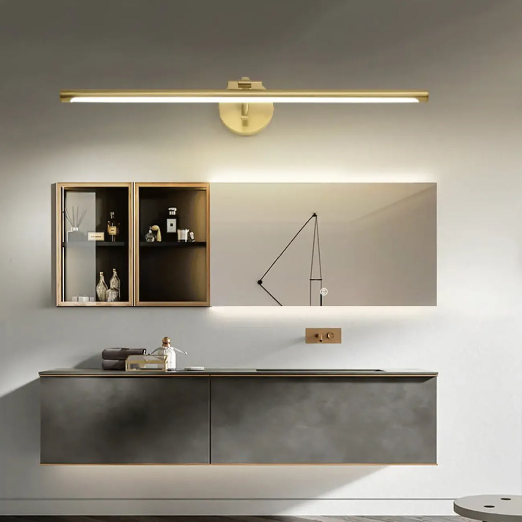 Applique a LED lineare moderna e arcuata color oro