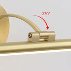 Applique a LED lineare moderna e arcuata color oro