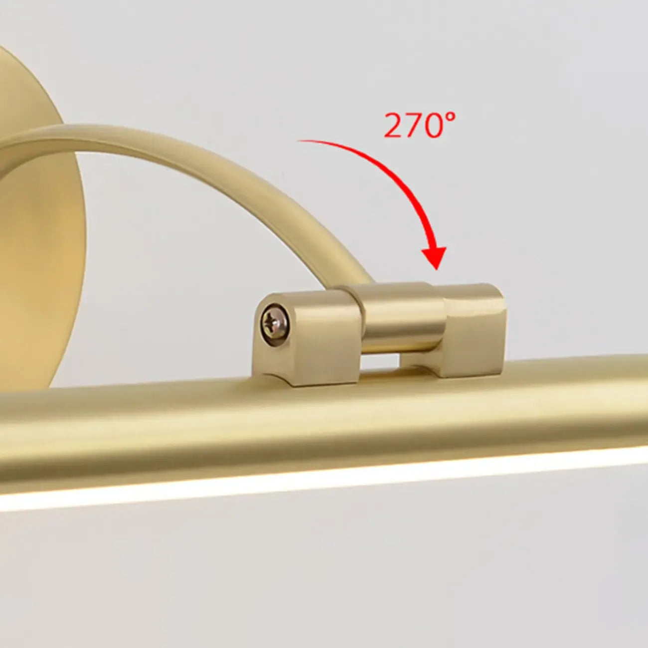 Applique a LED lineare moderna e arcuata color oro
