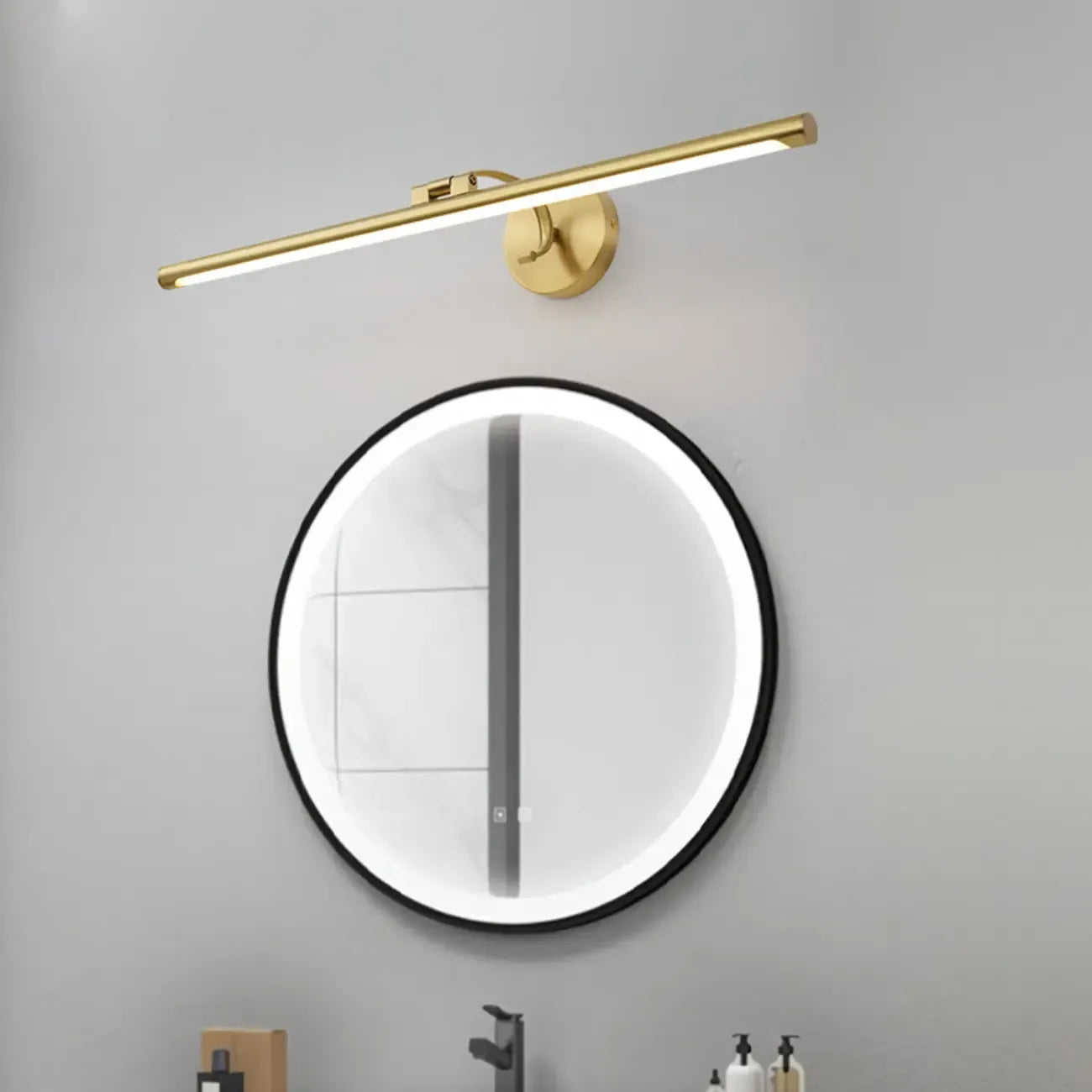 Applique a LED lineare moderna e arcuata color oro