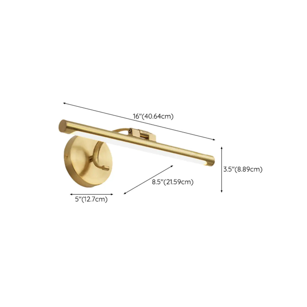Applique a LED lineare moderna e arcuata color oro