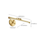 Applique a LED lineare moderna e arcuata color oro