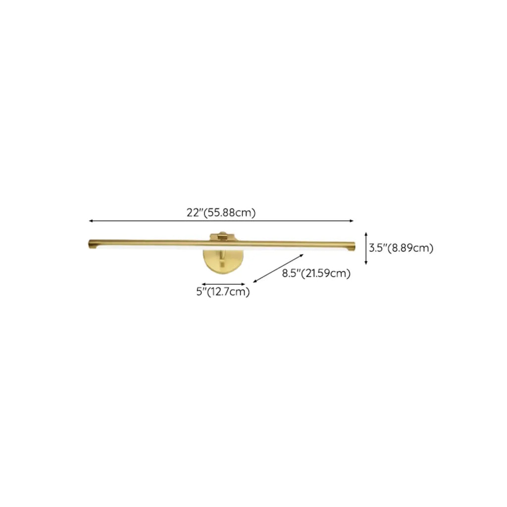 Applique a LED lineare moderna e arcuata color oro