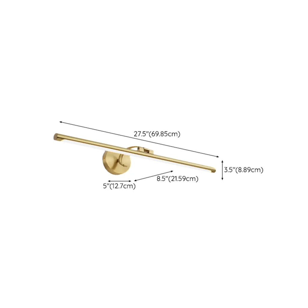 Applique a LED lineare moderna e arcuata color oro