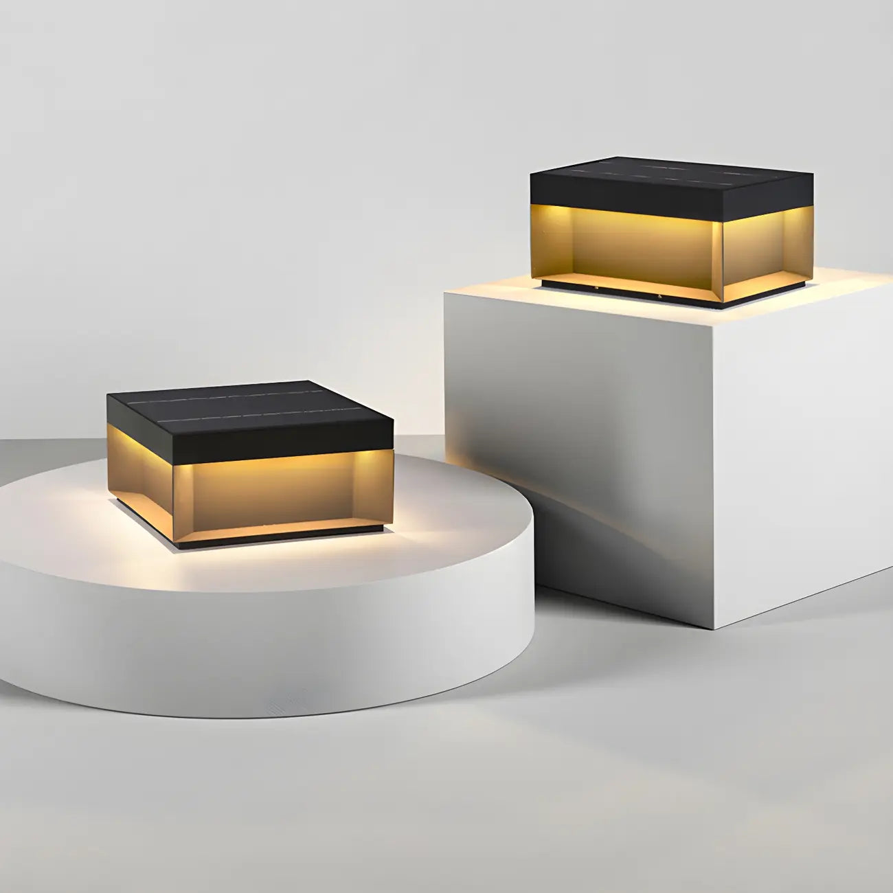 Lampadaires extérieurs rectangulaires modernes à LED
