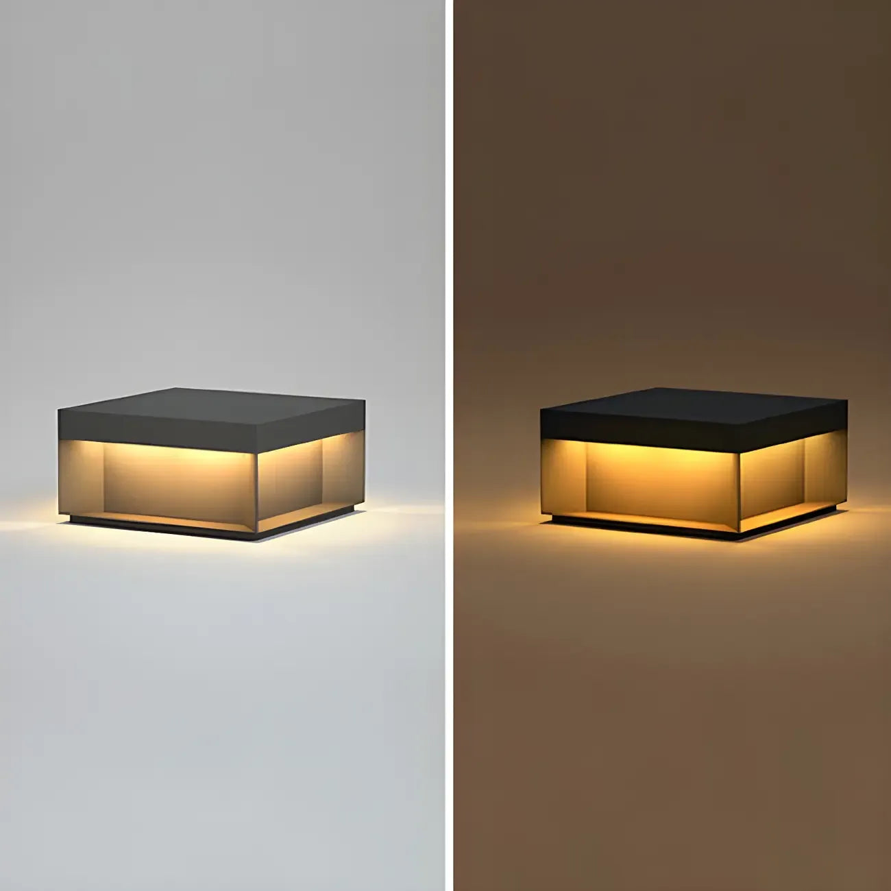 Lampadaires extérieurs rectangulaires modernes à LED