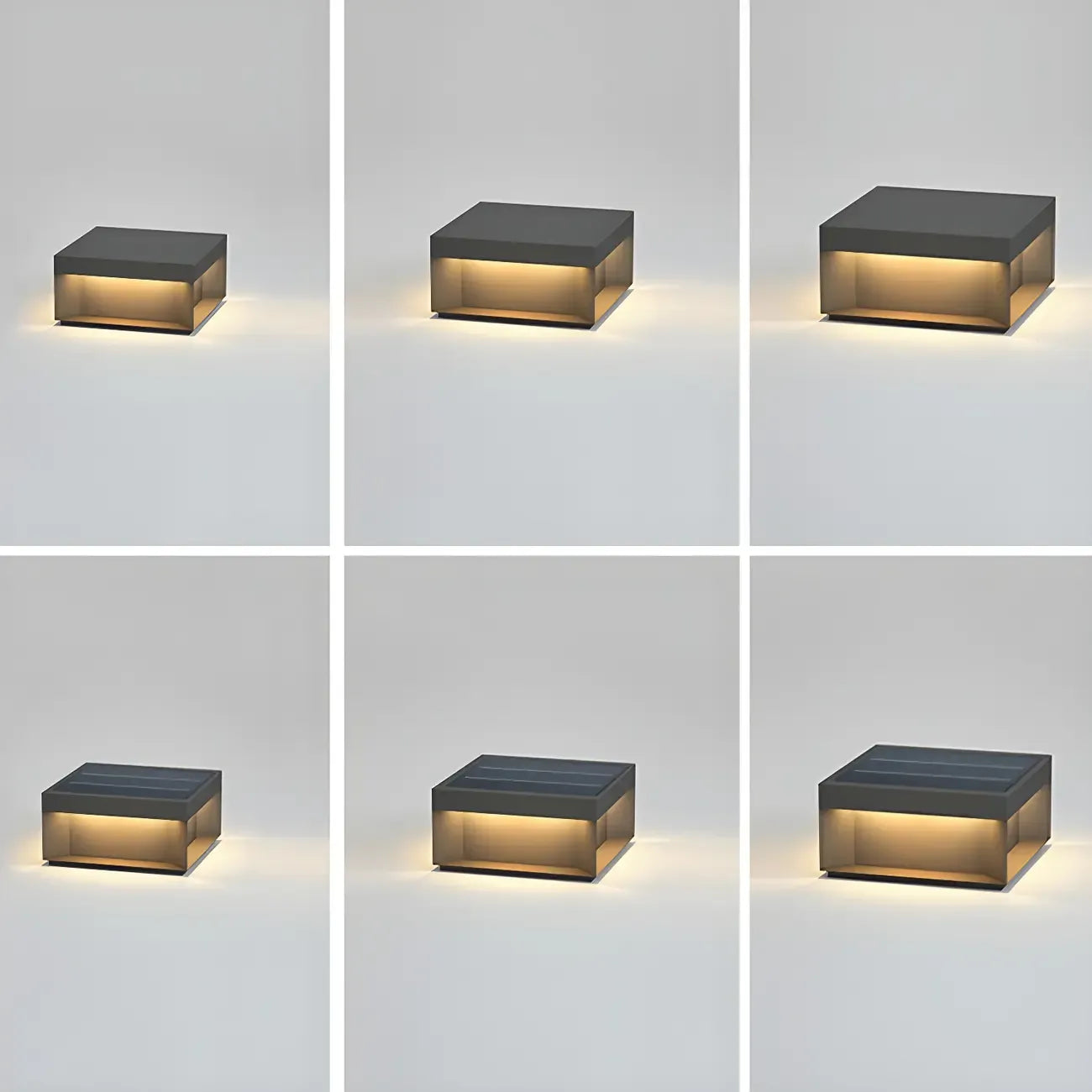 Lampadaires extérieurs rectangulaires modernes à LED
