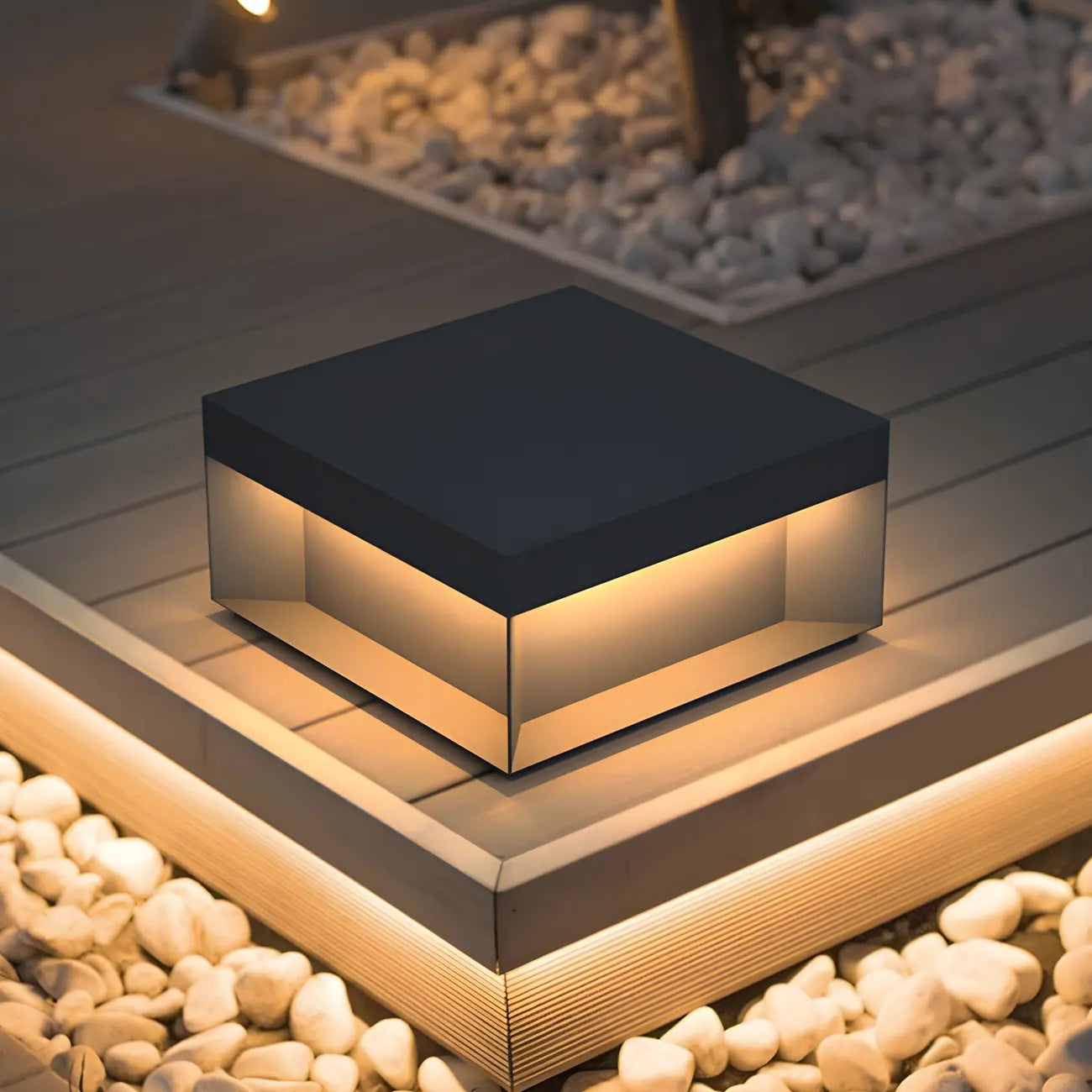 Lampadaires extérieurs rectangulaires modernes à LED