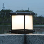 Lampe de table LED cubique moderne avec finition mate pour l'extérieur