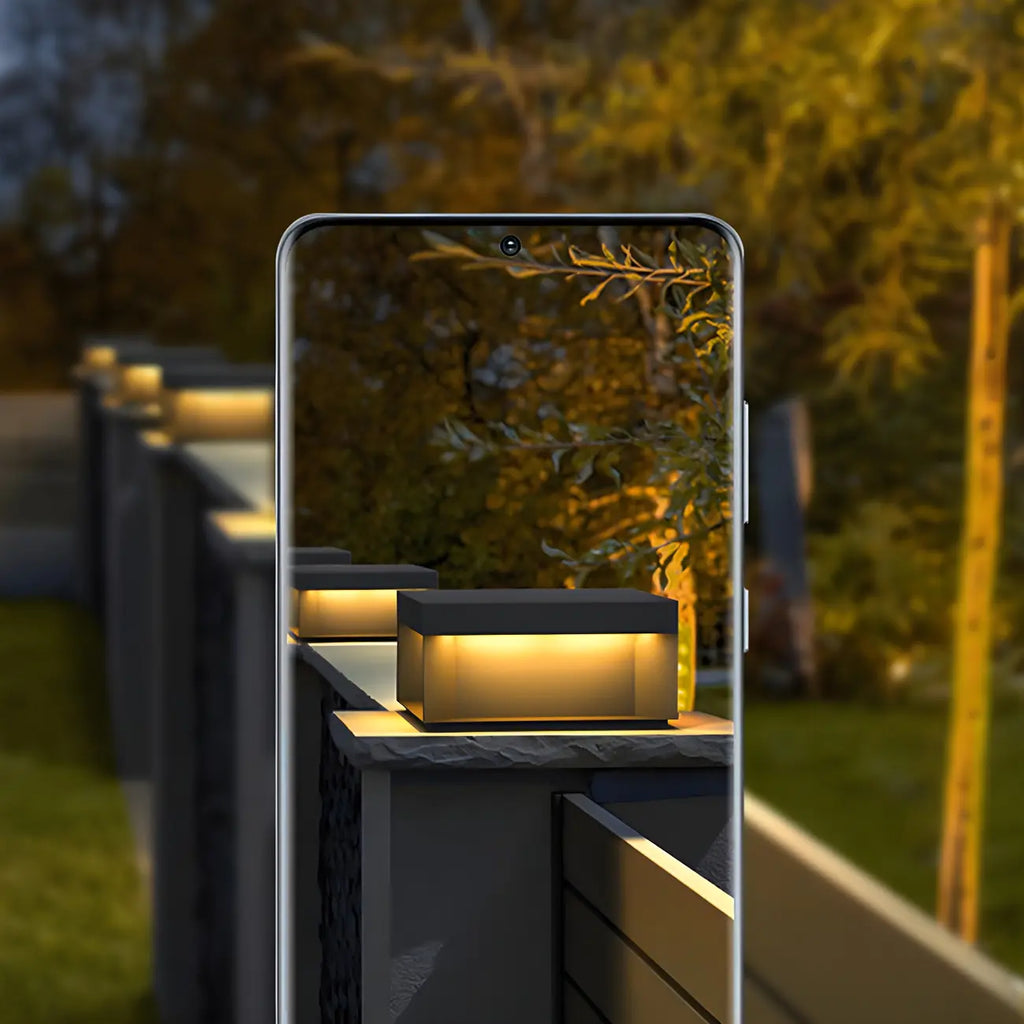 Lampadaires extérieurs rectangulaires modernes à LED