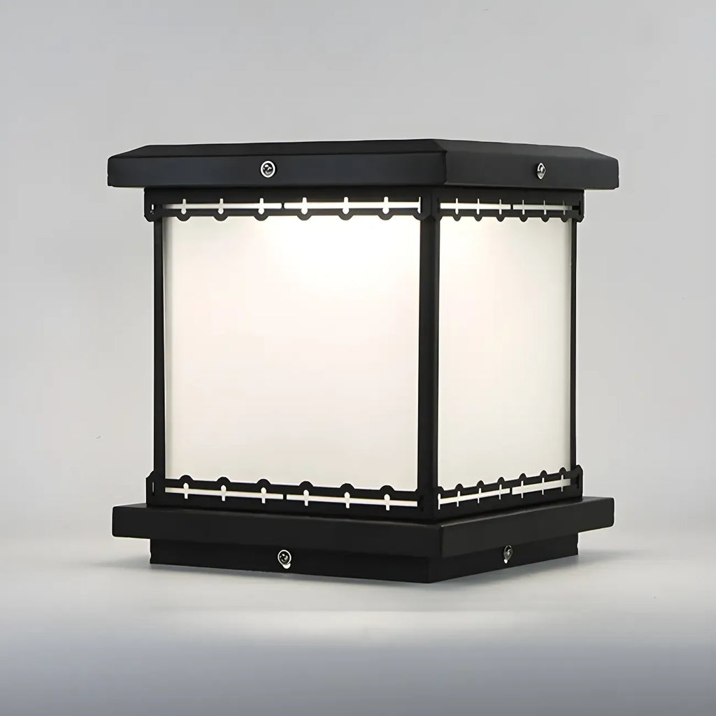 Lampe de table LED cubique moderne avec finition mate pour l'extérieur