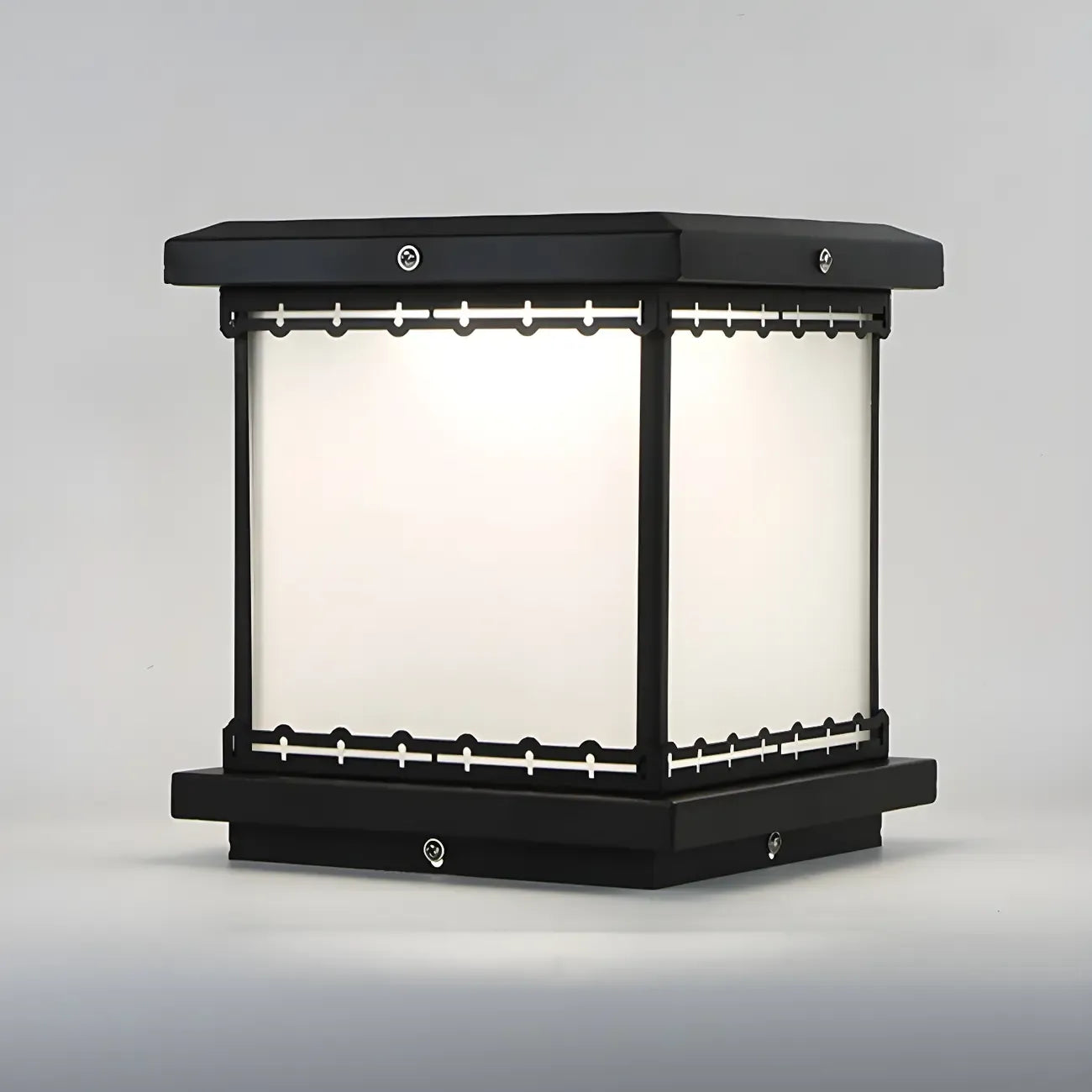 Lampe de table LED cubique moderne avec finition mate pour l'extérieur