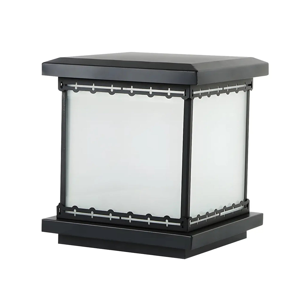 Lampe de table LED cubique moderne avec finition mate pour l'extérieur