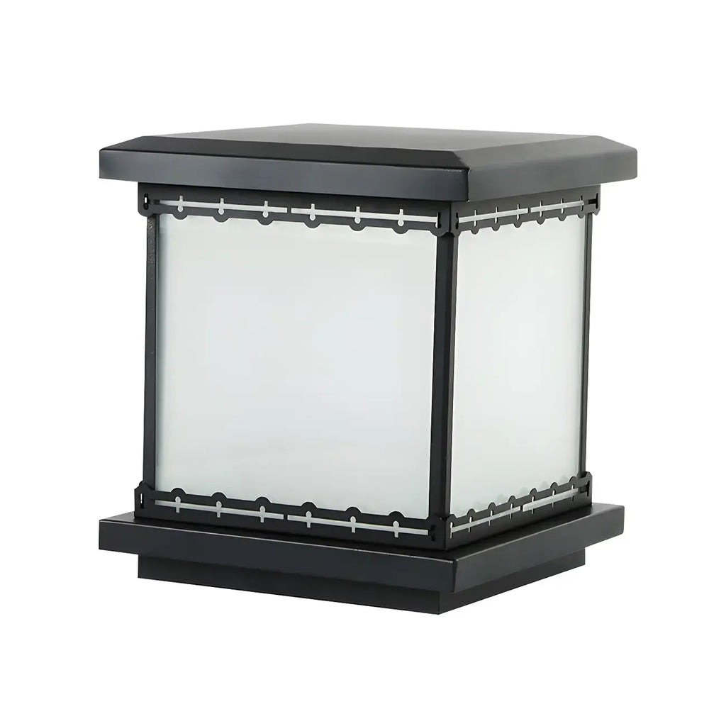 Lampe de table LED cubique moderne avec finition mate pour l'extérieur