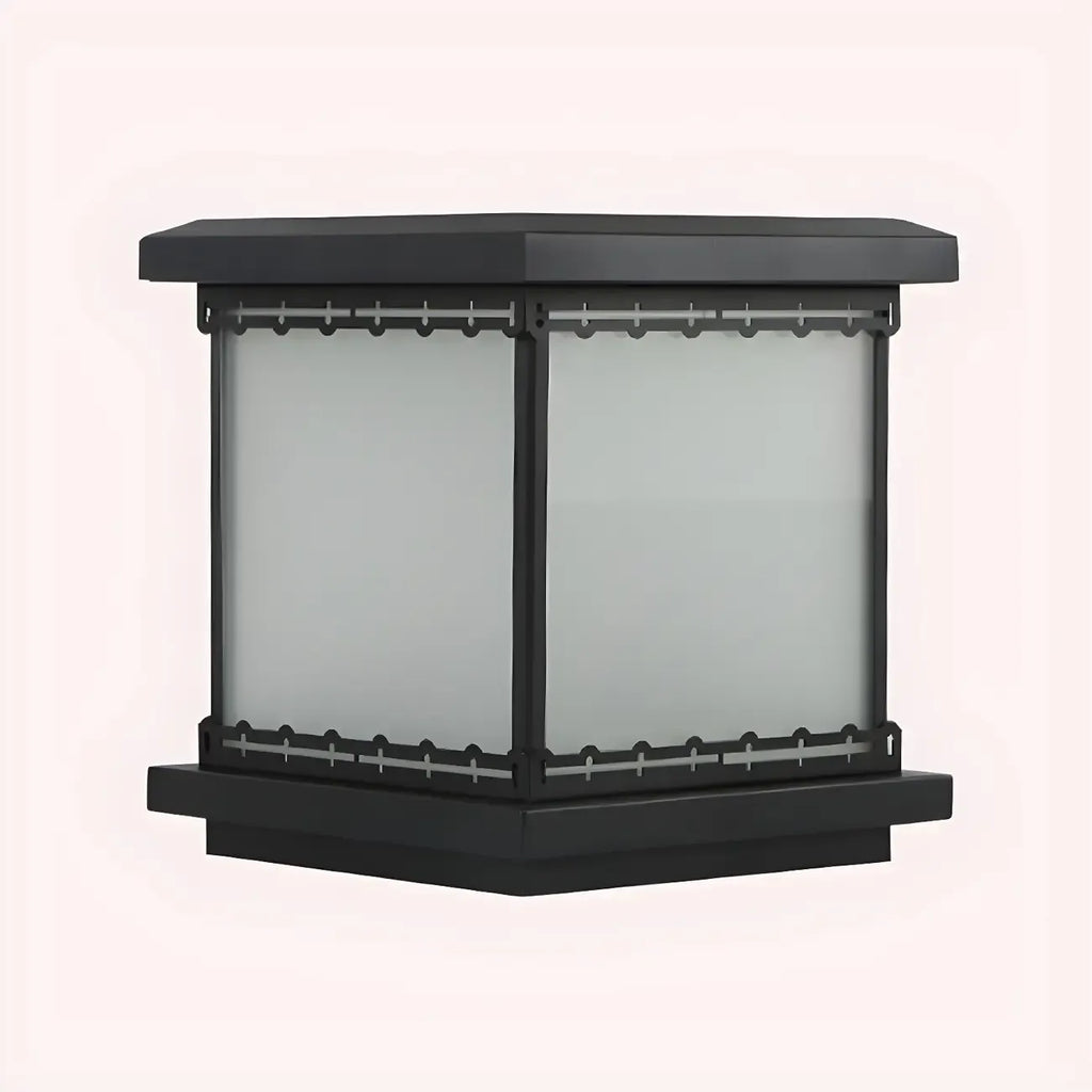 Lampe de table LED cubique moderne avec finition mate pour l'extérieur
