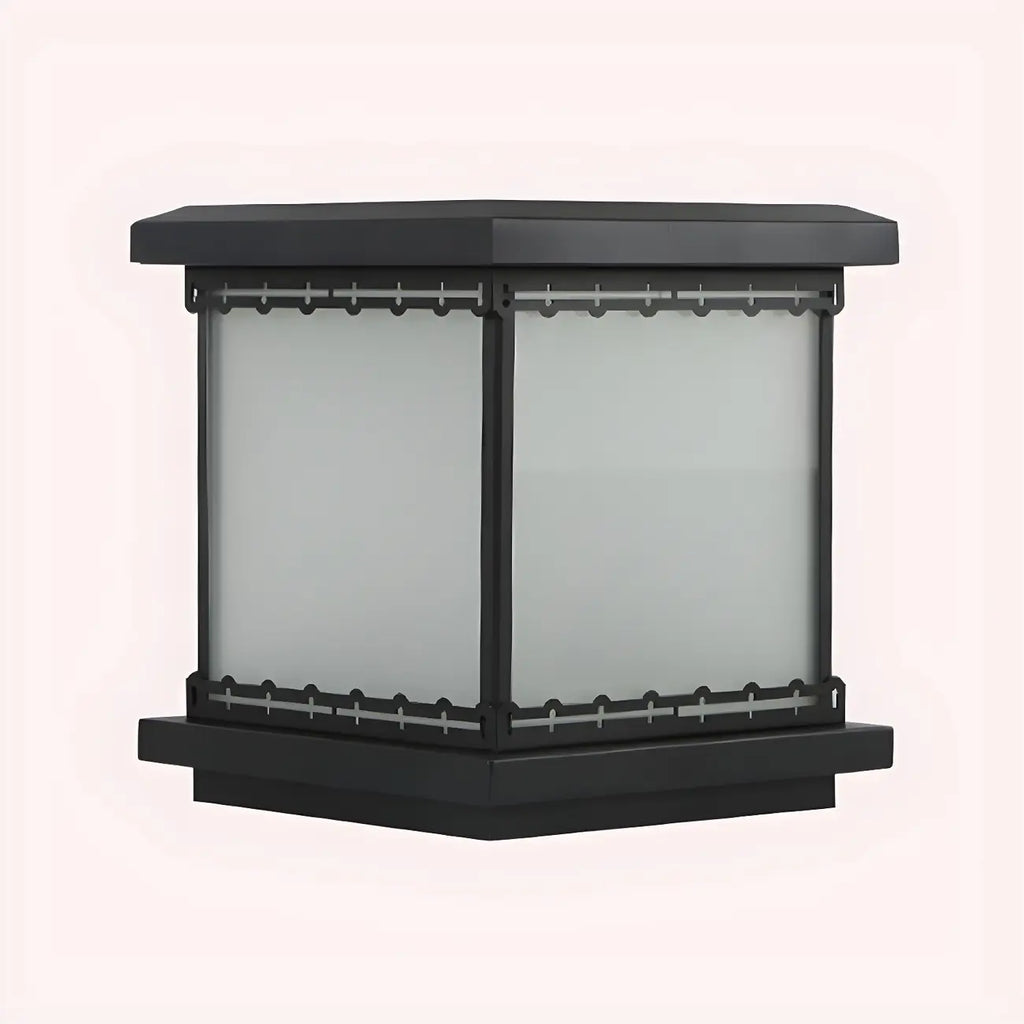 Lampe de table LED cubique moderne avec finition mate pour l'extérieur