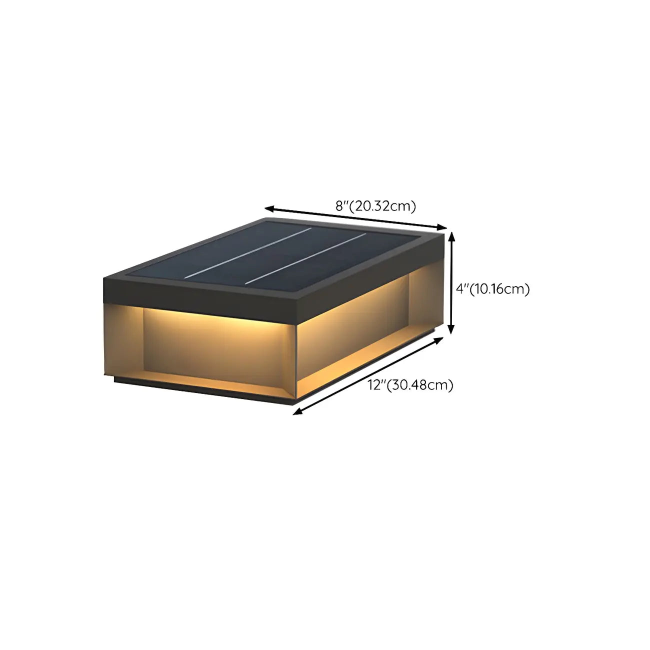 Lampadaires extérieurs rectangulaires modernes à LED