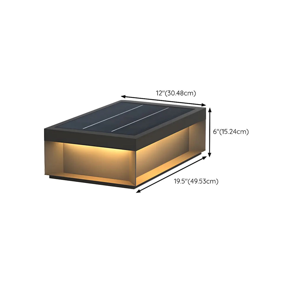 Lampadaires extérieurs rectangulaires modernes à LED