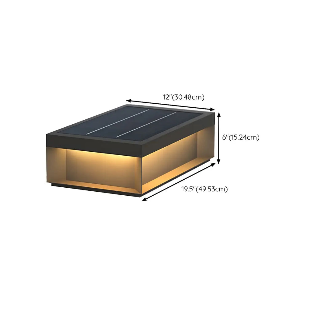 Lampadaires extérieurs rectangulaires modernes à LED