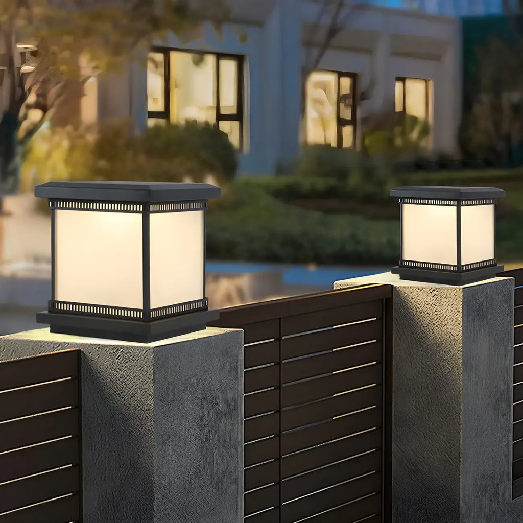 Lampe de table LED cubique moderne avec finition mate pour l'extérieur
