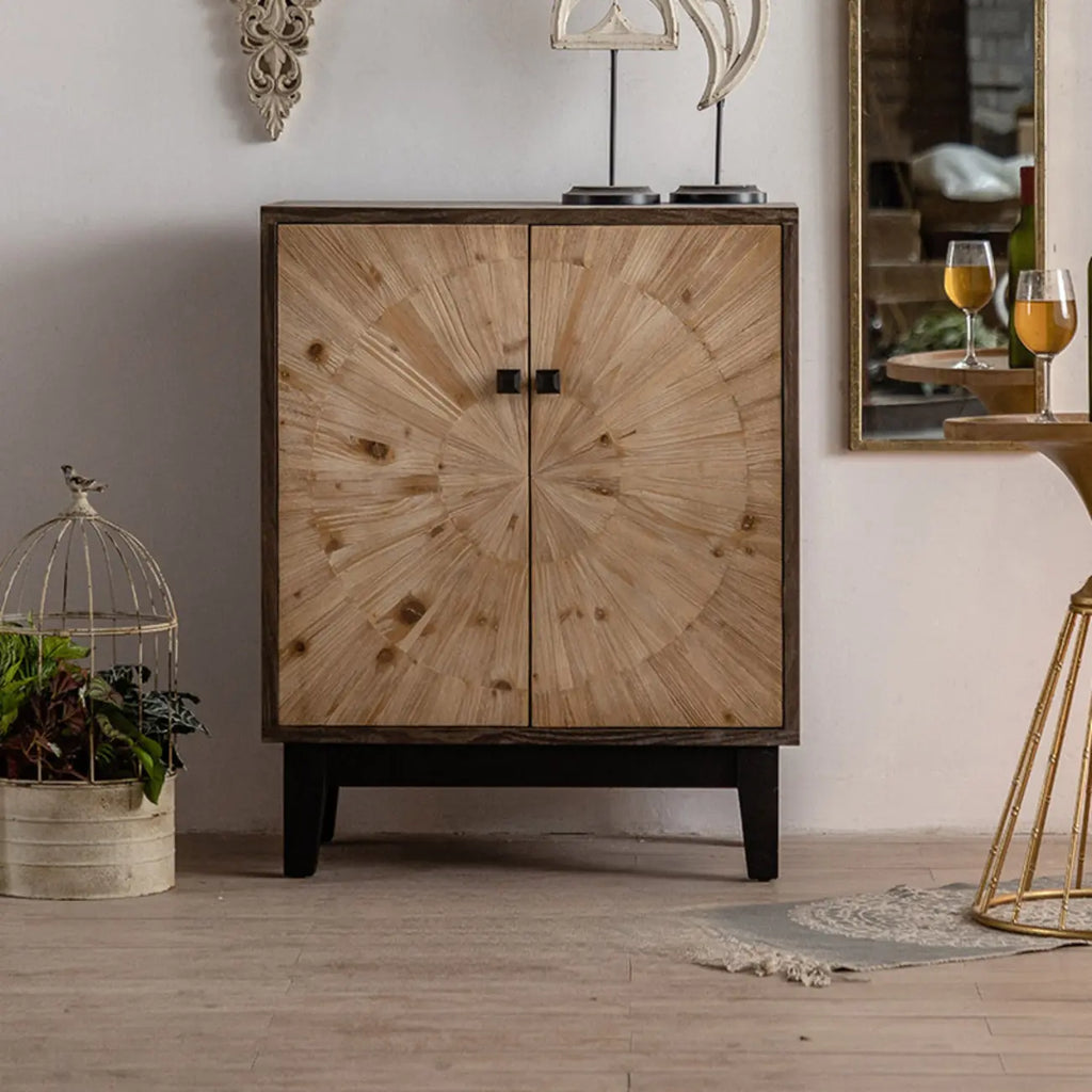 Buffet industriel en bois avec placards pour salon
