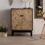 Buffet industriel en bois avec placards pour salon