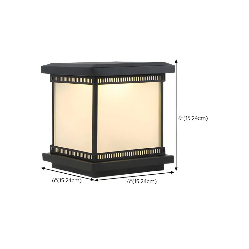 Lampe de table LED cubique moderne avec finition mate pour l'extérieur