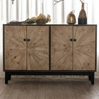 Buffet industriel en bois avec placards pour salon