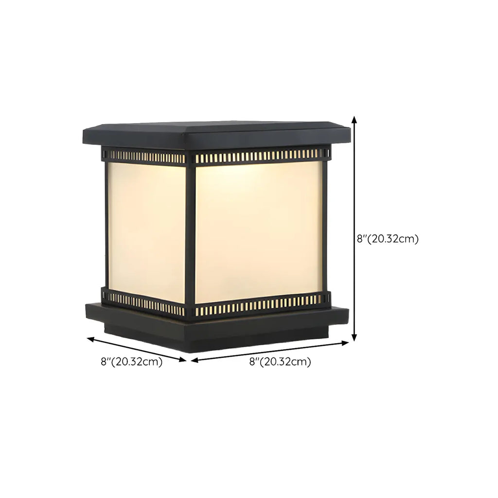 Lampe de table LED cubique moderne avec finition mate pour l'extérieur
