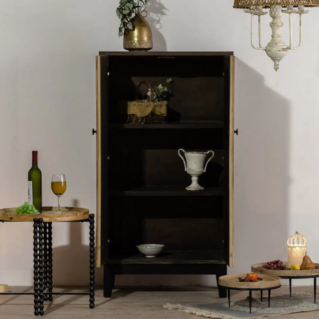 Buffet industriel en bois avec placards pour salon
