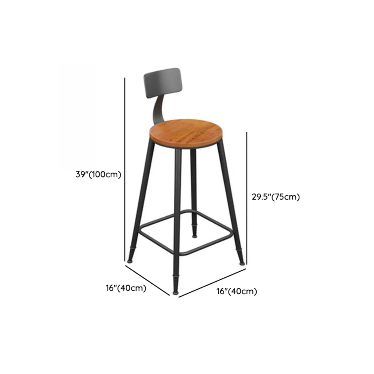 Ensemble table et table de bar en bois de style industriel avec piètement en métal noir