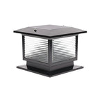 Lampes solaires LED d'extérieur modernes à rayures carrées noires