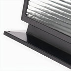 Lampes solaires LED d'extérieur modernes à rayures carrées noires