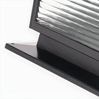 Lampes solaires LED d'extérieur modernes à rayures carrées noires