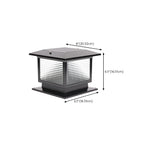 Lampes solaires LED d'extérieur modernes à rayures carrées noires
