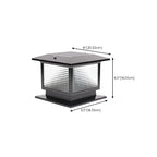 Lampes solaires LED d'extérieur modernes à rayures carrées noires
