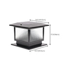 Lampes solaires LED d'extérieur modernes à rayures carrées noires