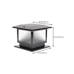 Lampes solaires LED d'extérieur modernes à rayures carrées noires