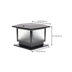 Lampes solaires LED d'extérieur modernes à rayures carrées noires