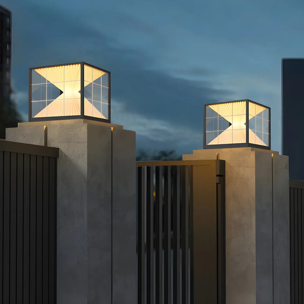 Lampe de table LED cubique décorative moderne pour l'extérieur